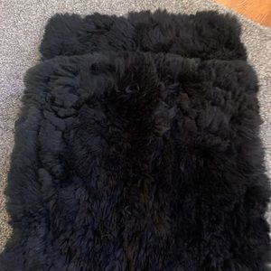 2 NWOT black alpaca throw pillow cover 14Hx14L